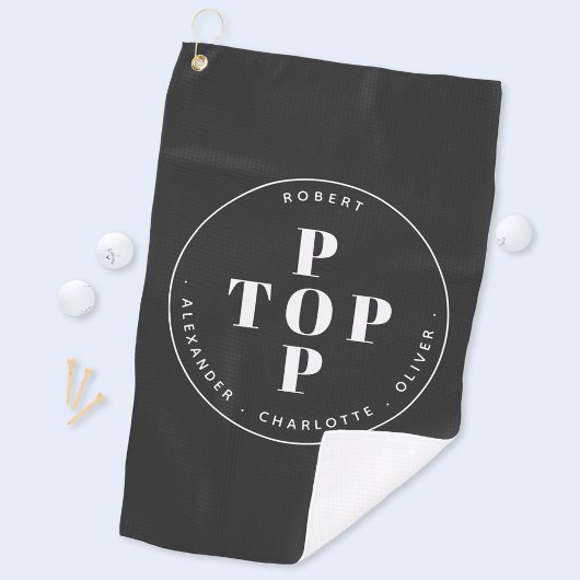 Oberster Pop Vater Vater Personalisiert Familienna Golfhandtuch