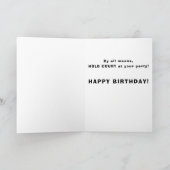 Oberster Richter Funny Poetry Geburtstag Karte (Innenseite)