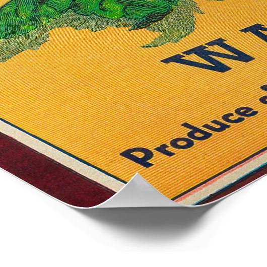 Oberstes Apple-Label - Staat in Washington Poster (Ecke)