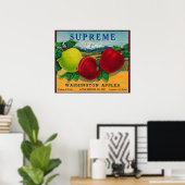 Oberstes Apple-Label - Staat in Washington Poster (Heimbüro)