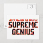 Oberstes Genius Postkarte (Vorne/Hinten)