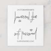 Oberstes SIGN der WiFi-Kennworttabelle Platzkarte (Außenseite Aufgefaltet)