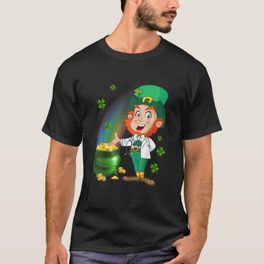 Oberstes Stethoskop mit Leprechaun G T-Shirt (Vorderseite)