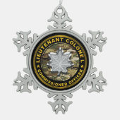 Oberstleutnant  schneeflocken Zinn-Ornament (Vorderseite)