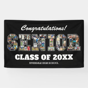 Oberstufen-Fotocollage Schulabschluss-Party-Schild Banner