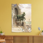 Oberteil der Fassade der Markuskirche, Leinwanddruck (Insitu (Wohnzimmer))
