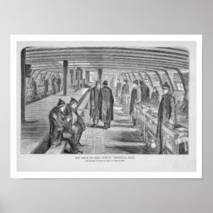 Oberteil des "Unite"-Krankenhausschiffes, befestig Poster