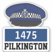 Oberteil für Polizeibeamte des Vereinigten Königre Aufkleber (Vorderseite)