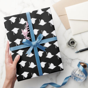 Oberteil-Oberteil-Muster weiß und schwarz, modern Geschenkpapier