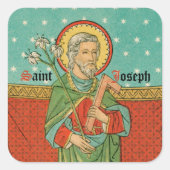 Obertorso von St. Joseph (Detail; VVP 09) Quadratischer Aufkleber (Vorderseite)