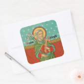 Obertorso von St. Joseph (Detail; VVP 09) Quadratischer Aufkleber (Umschlag)