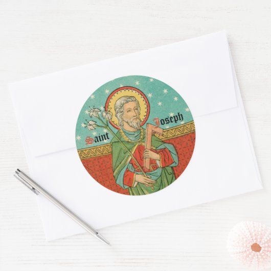 Obertorso von St. Joseph (Detail; VVP 09) Runder Aufkleber (Umschlag)