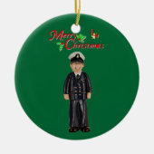 OberWeihnachtsschmuck der Marine Keramikornament (Vorne)