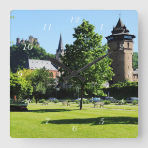 Oberwesel am Rhein Quadratische Wanduhr