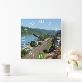 Oberwesel am Rhein Quadratische Wanduhr (Zuhause)