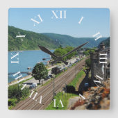 Oberwesel am Rhein Quadratische Wanduhr (Vorderseite)
