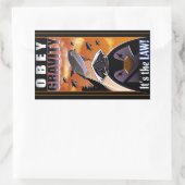 Obetische Schwerkraft Rechteckiger Aufkleber (Tasche)