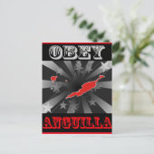 Obey Anguilla Postkarte (Stehend Vorderseite)