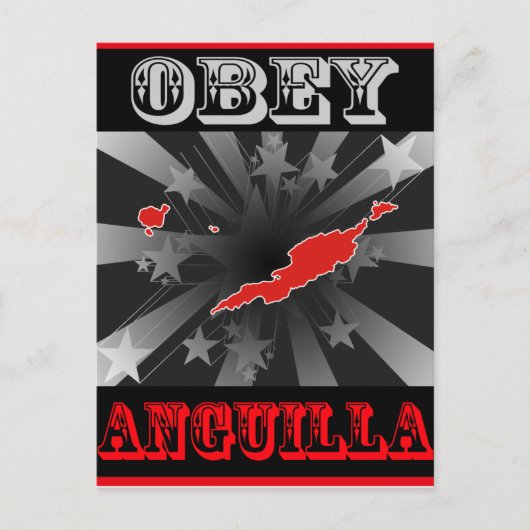 Obey Anguilla Postkarte (Vorderseite)