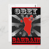 Obey Bahrain Postkarte (Vorne/Hinten)