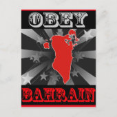 Obey Bahrain Postkarte (Vorderseite)