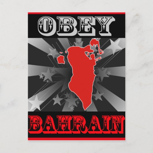 Obey Bahrain Postkarte (Vorderseite)