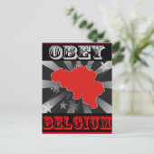 Obey Belgium Postkarte (Stehend Vorderseite)