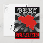 Obey Belgium Postkarte (Vorne/Hinten)