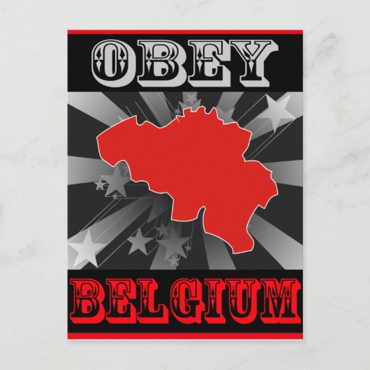 Obey Belgium Postkarte (Vorderseite)