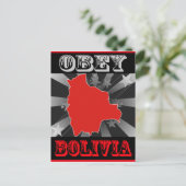 Obey Bolivia Postkarte (Stehend Vorderseite)