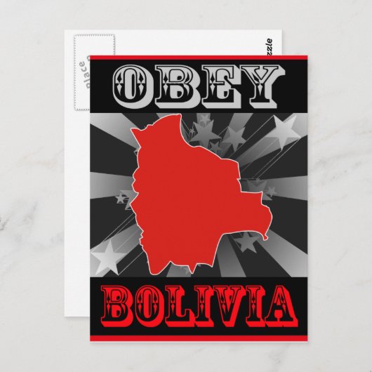 Obey Bolivia Postkarte (Vorne/Hinten)