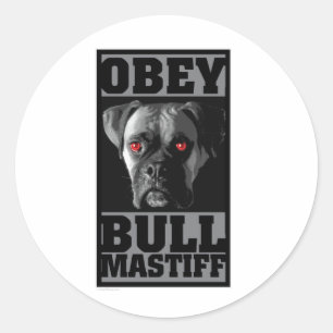OBEY! BULLMASTIFF RUNDER AUFKLEBER