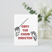 Obey, Choir Director Postkarte (Stehend Vorderseite)