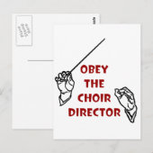 Obey, Choir Director Postkarte (Vorne/Hinten)