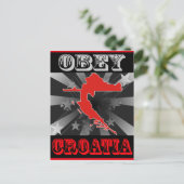 Obey Croatia Postkarte (Stehend Vorderseite)