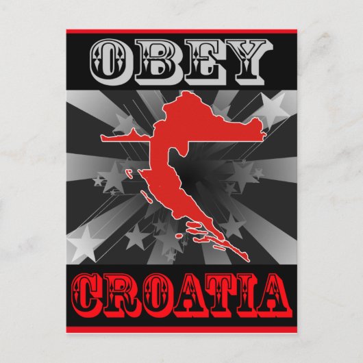 Obey Croatia Postkarte (Vorderseite)