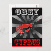 Obey Cyprus Postkarte (Vorne/Hinten)