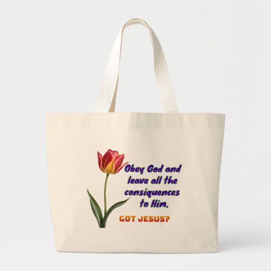 Obey God Jumbo Stoffbeutel (Vorne)