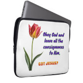 Obey God Laptopschutzhülle (Vorne Rechts)