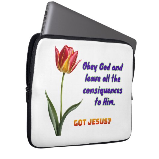 Obey God  Laptopschutzhülle (Vorne Rechts)