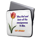 Obey God Laptopschutzhülle (Vorderseite Links)