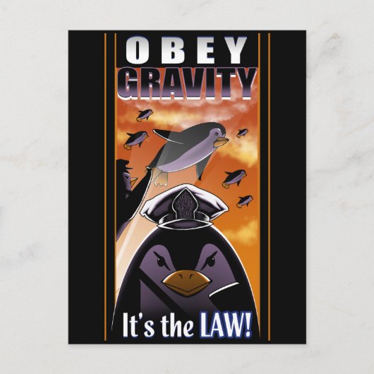 Obey Gravity Postkarte (Vorderseite)