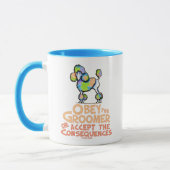 Obey Groomer Rainbow Poodle Tasse (Links)