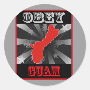 Obey Guam Runder Aufkleber