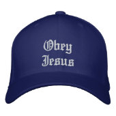 Obey Jesus Bestickte Kappe (Vorderseite)