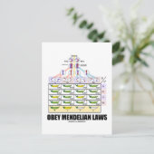 Obey Mendelian Laws (Dihybrid Cross Peas) Postkarte (Stehend Vorderseite)