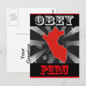 Obey Peru Postkarte (Vorne/Hinten)