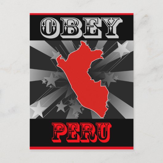 Obey Peru Postkarte (Vorderseite)