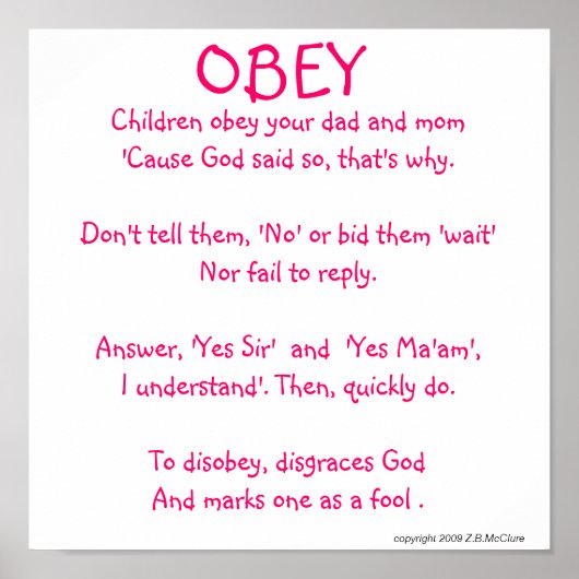 OBEY poster (Vorne)