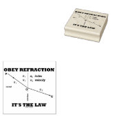 Obey Refraktion ist der "Law Physics Geek Spaß" Gummistempel (Stempel)